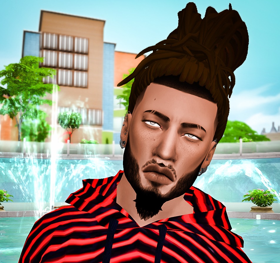 My Sims 4 Blog Ts3 Messy Top Bun Dreads Hair Conversion For Males