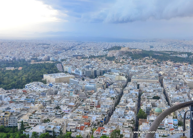 view of Athens from Lycabettus Hill