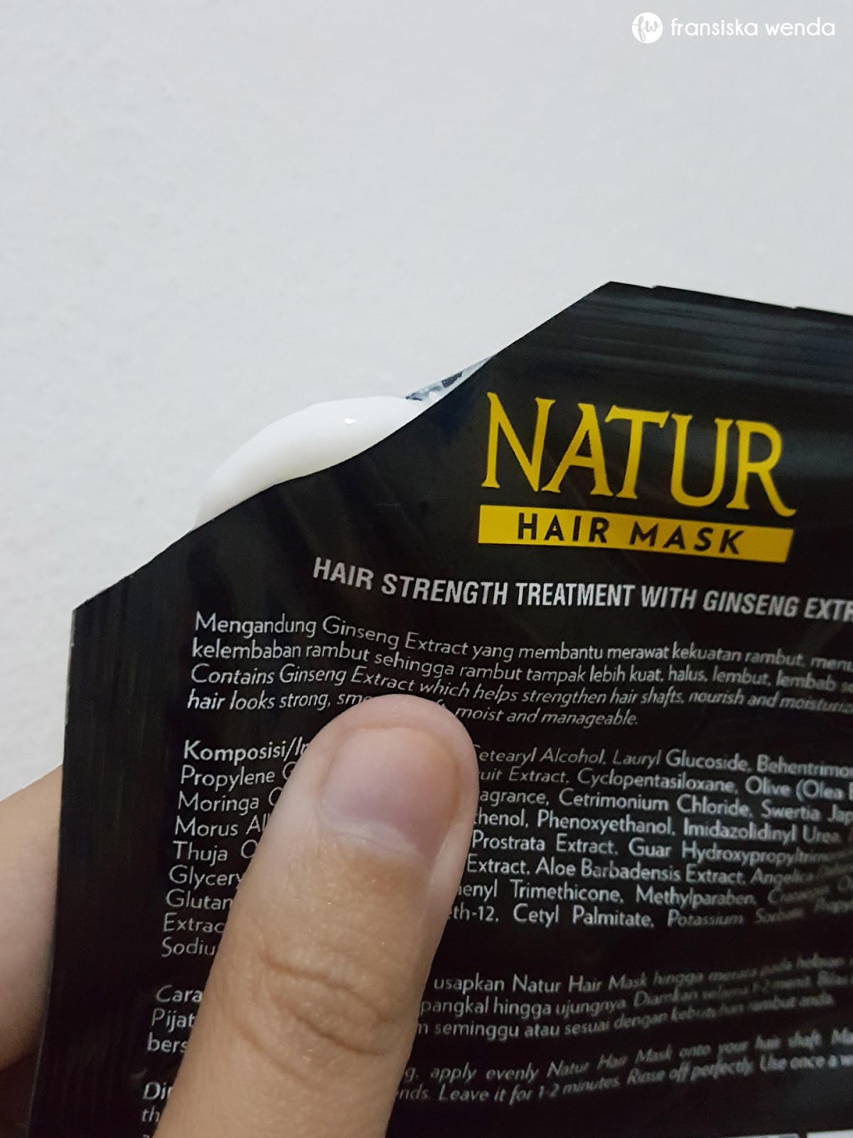 Natur Hair Mask With Ginseng Extract Review Fransiska Wenda Blog