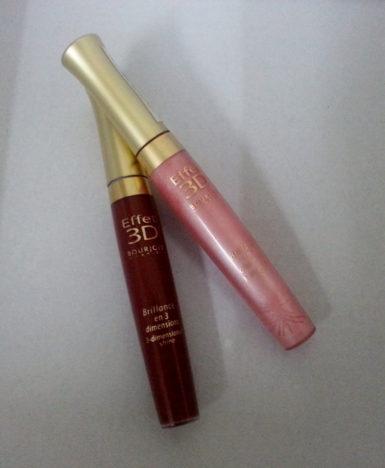 Bourjois Effect 3D Lip Gloss 3 Rose Idyllic and 44 Canelle UnicReview