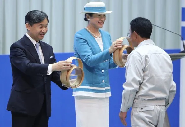 Emperor Naruhito and Empress Masako attended a national festival for marine conservation at Akita