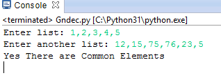 Common Elements In Two Lists - PROGRAMMING