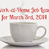 Work-at-Home Job Leads for March 3rd, 2014