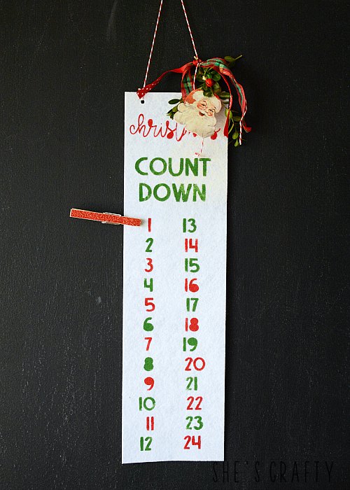 how to make a felt Christmas Countdown