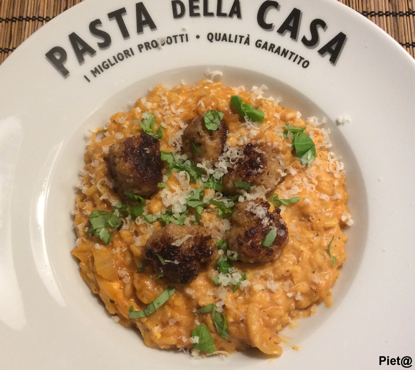 Pieta's hapjes Risotto met venkel, ricotta en Italiaanse worstjes