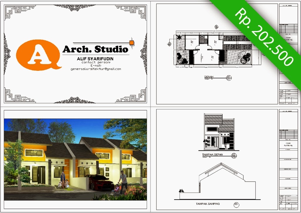 Gambar Kerja Rumah Type 45 dwg pdf Berbayar aarchstudio Gambar Kerja Rumah Type 45 dwg pdf Berbayar aarchstudio