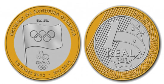 Resultado de imagem para moedas de 1 real de 2012