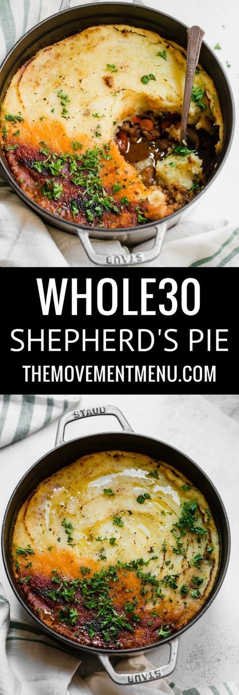 Whole30 paleo shepherd's pie I healthy shepherd's pie I whole 30 shepherd's pie I paleo shepherd's pie I easy whole 30 dinners I Whole30 dinner I paleo dinner recipe I The Movement Menu II #shepherdspie #whole30dinners via @themovementmenu Whole30 paleo shepherd's pie I healthy shepherd's pie I whole 30 shepherd's pie I paleo shepherd's pie I easy whole 30 dinners I Whole30 dinner I paleo dinner recipe I The Movement Menu II #shepherdspie #whole30dinners via @themovementmenu