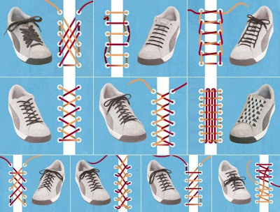 Diferentes maneras de colocar los cordones a tu calzado