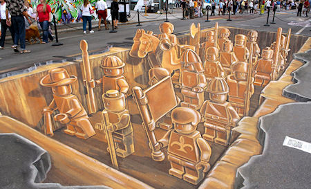 The Presurfer: LEGO Army 3D Street Art