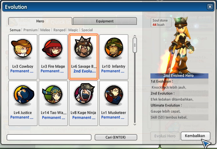 Daftar Hero Evolution Lost Saga Indonesia Lengkap Gaming Tutorial Pedia