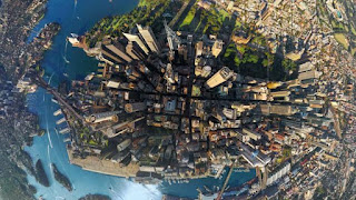 Image showing a bird's eye view of city.