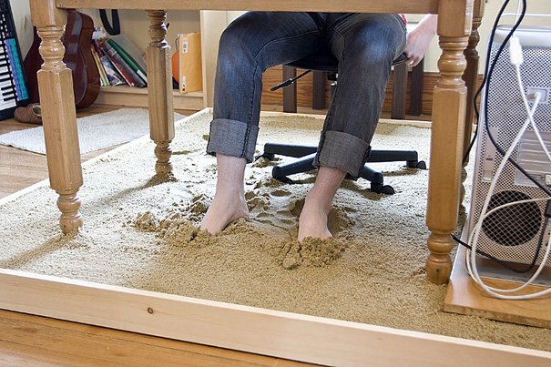 Beach Sand Under Your Work Desk