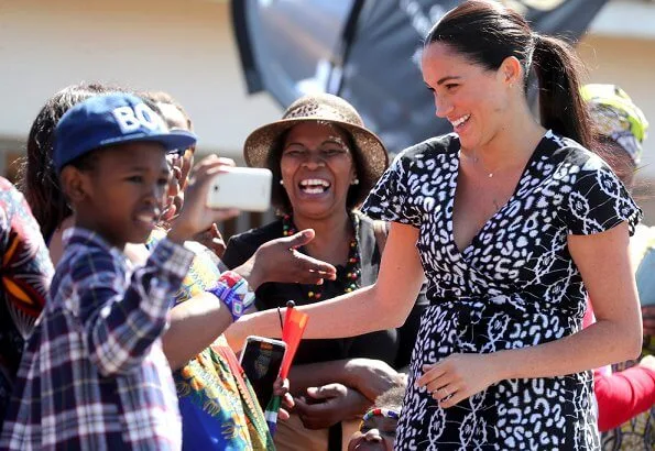 Meghan Markle wore a new maxi wrap dress by Mayamiko