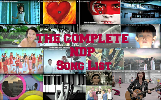 The complete Singapore NDP Song List (English and Chinese)