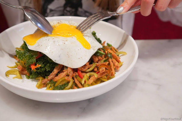 Crispy Pig's Ears with Kale, Pickled Cherry Peppers, Fried Egg at The Purple Pig in Chicago Crispy Pig's Ears with Kale, Pickled Cherry Peppers, Fried Egg at The Purple Pig in Chicago