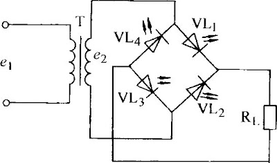 Using LED as a diode Rectifier Circuit Diagram