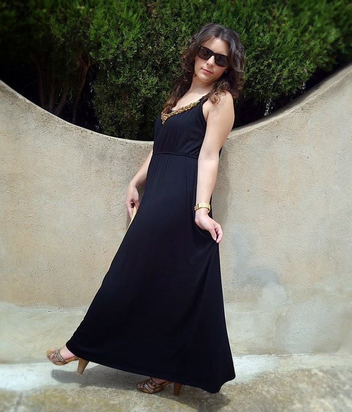 blog, blogger, fashion blogger, blog de moda, vestido largo, maxi vestido, negro, chaqueta vaquera, denim, C&A, Primark, verano, Castellón