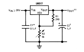 LM317 Circuit With 12v Battery Charger Circuit Diagram
