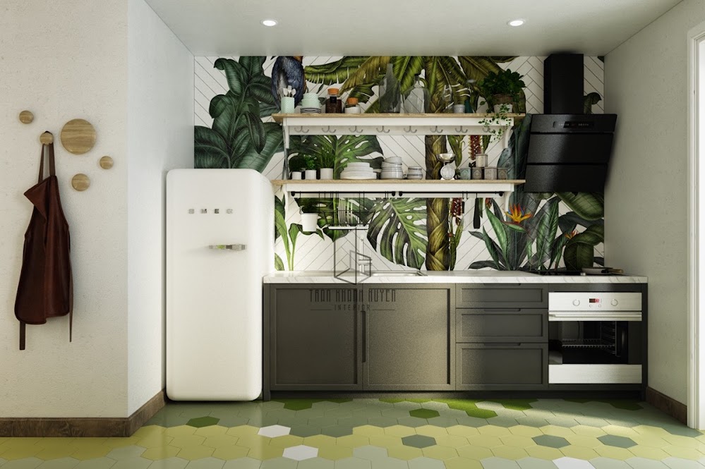 Green-grey-kitchen-decor