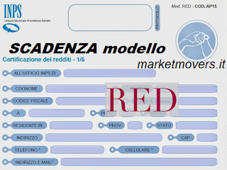 Scadenza modello RED pensionati 2019