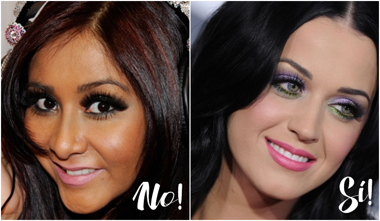 Pestañas postizas incorrectas