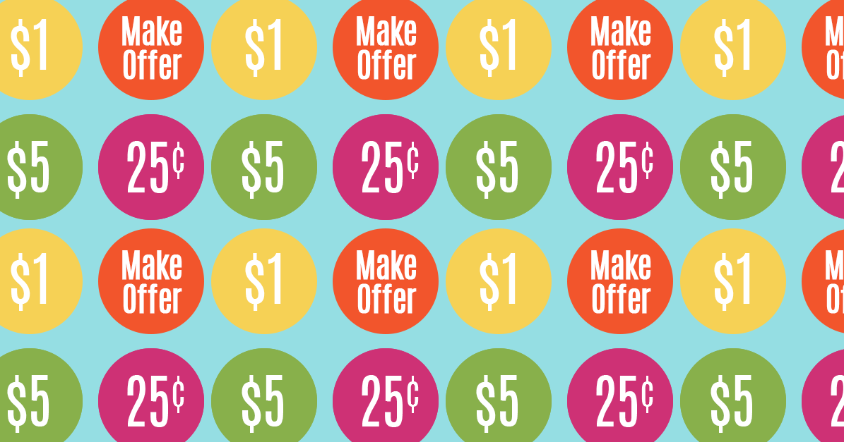 GARAGE SALE TIPS Smart advice about Garage Sale Pricing you can bank