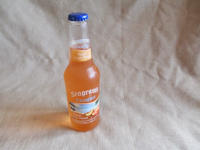 Bottle of Seagram's Escapes Fuzzy Peach Navel Flavored Malt Beverage