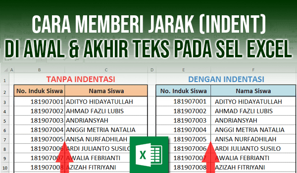  Default atau bawaan Microsoft Excel pada penulisan data di dalam sebuah sel mempunyai pos Cara Mengatur Jarak Di Awal Dan Selesai Teks Pada Sel Excel