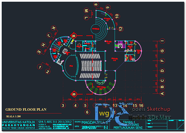 Performing arts center in AutoCAD 