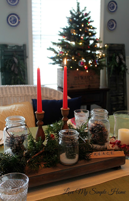 rustic dining room decorated for Christmas love my simple home rustic-dining-room-decorated-for-Christmas-love-my-simple-home