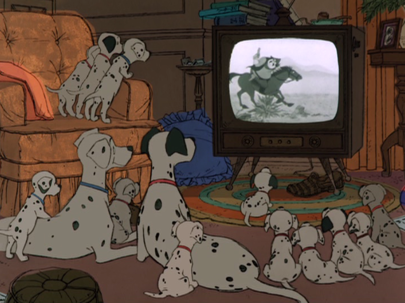 101 Dalmatians Watching Tv Scene