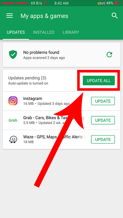 How to manually update Android Application