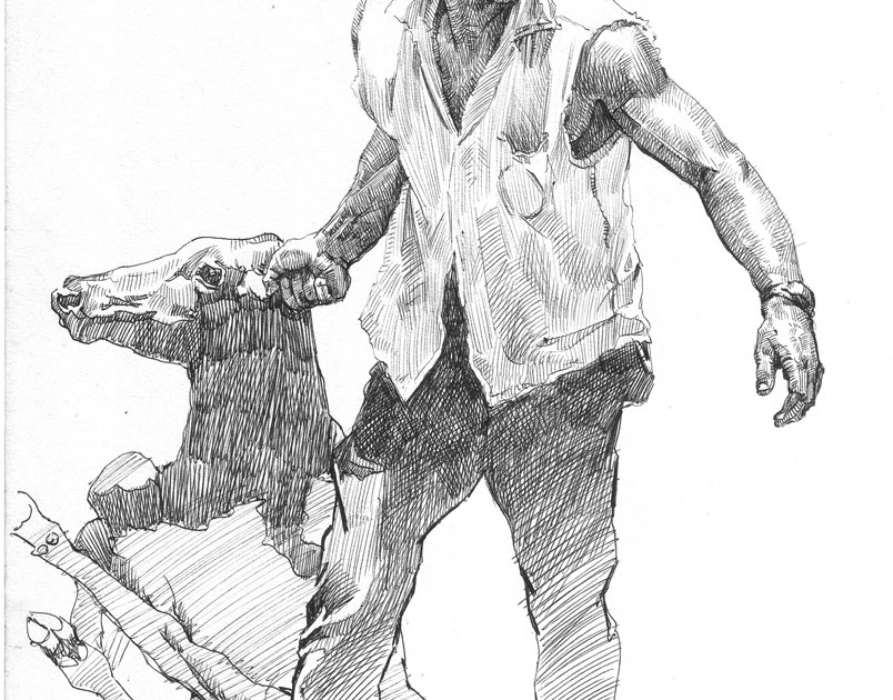 drawing and illustration: cowboy