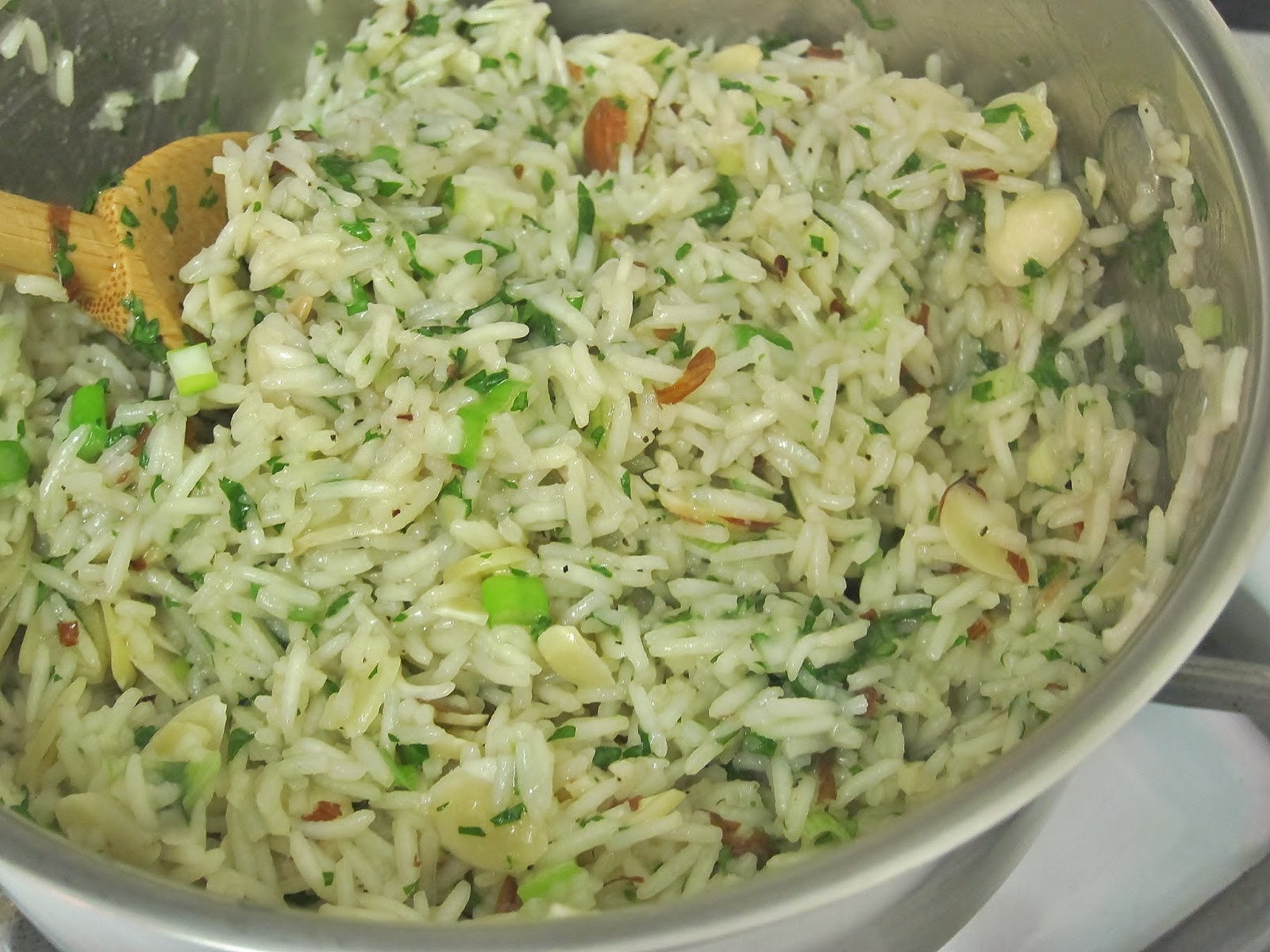 The Vegan Chronicle Basmati Pilaf with Almonds and Cilantro