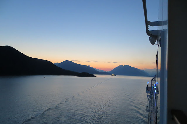 Sunset leaving Skagway, Alaska