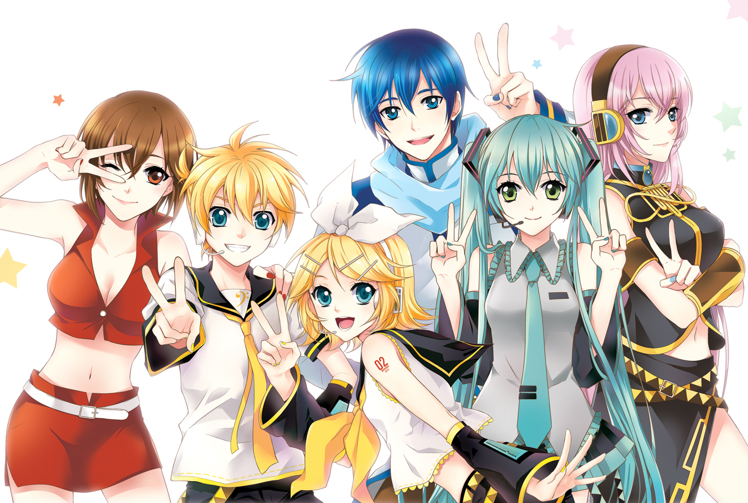 Project Diva F 2nd Meltdown Luka Len Kaito Meiko Rin Miku