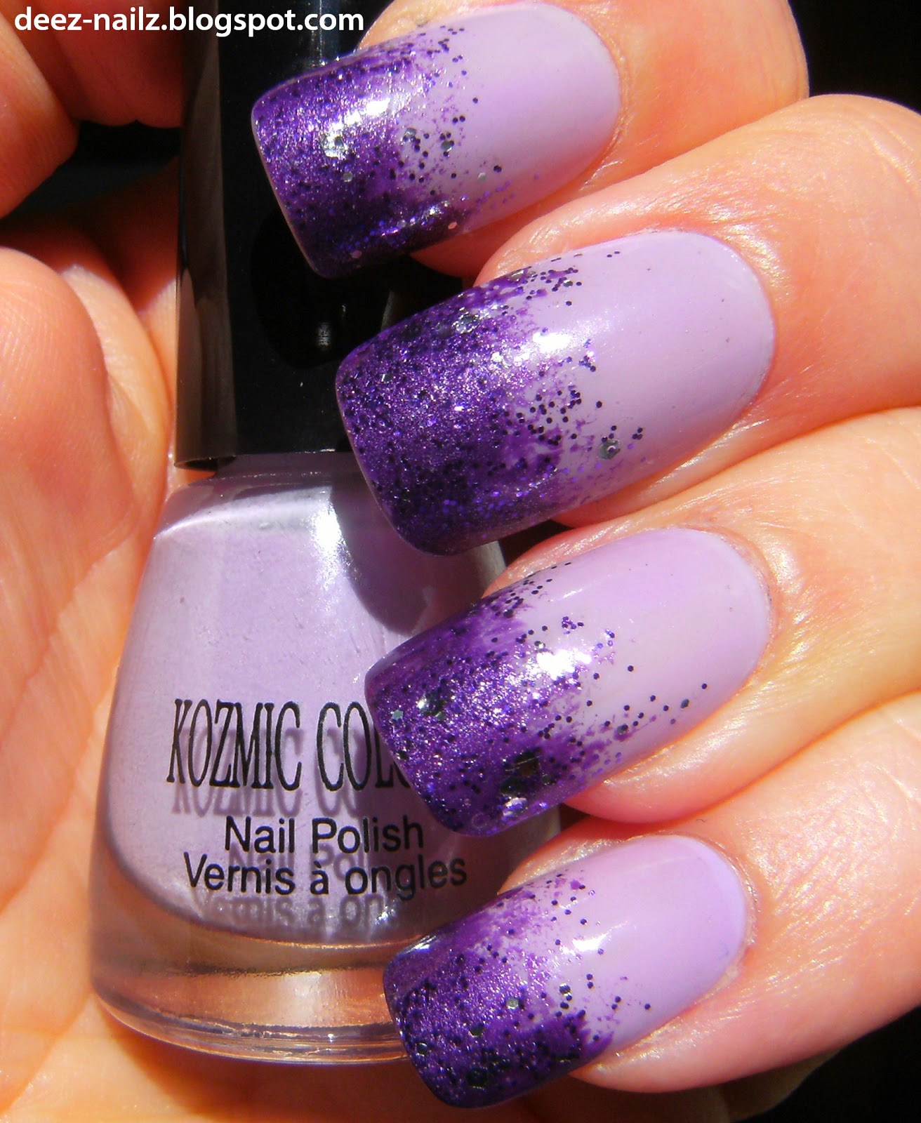 Deez Nailz: Purple Sponge Kozmic Colours