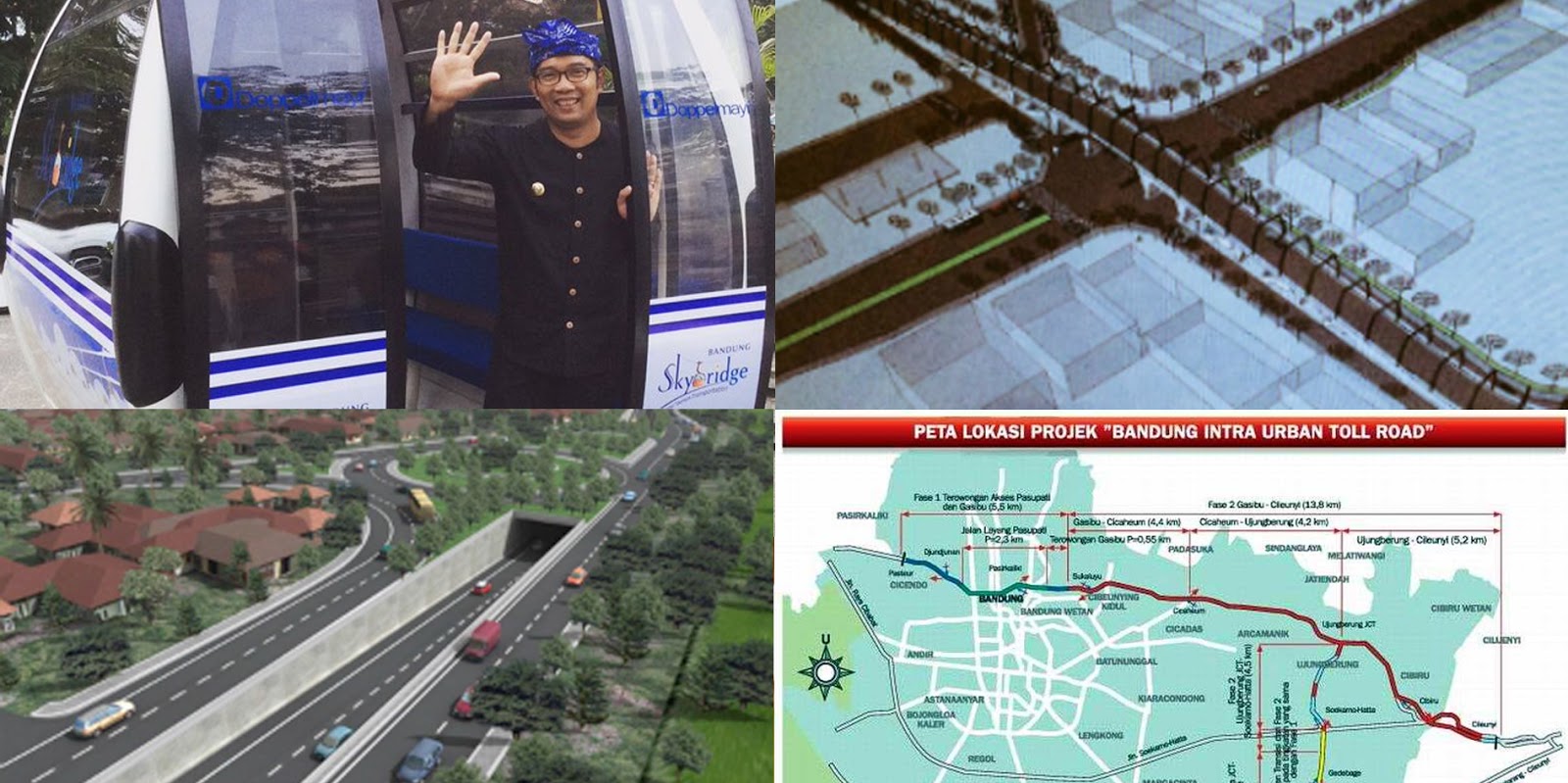 cable car Bandung terowongan cibiru jalan tol kota Bandung 