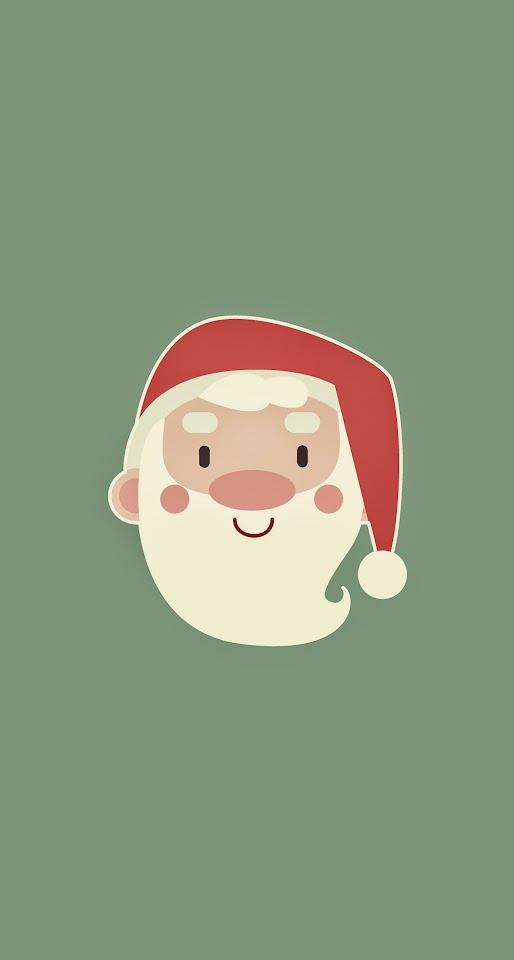 Cute Santa Claus Minimal Illustration  Android Best Wallpaper