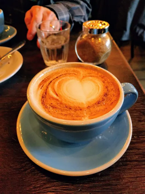 Cappuccino at 200 Degrees Coffee and Barista School in Birmingham England