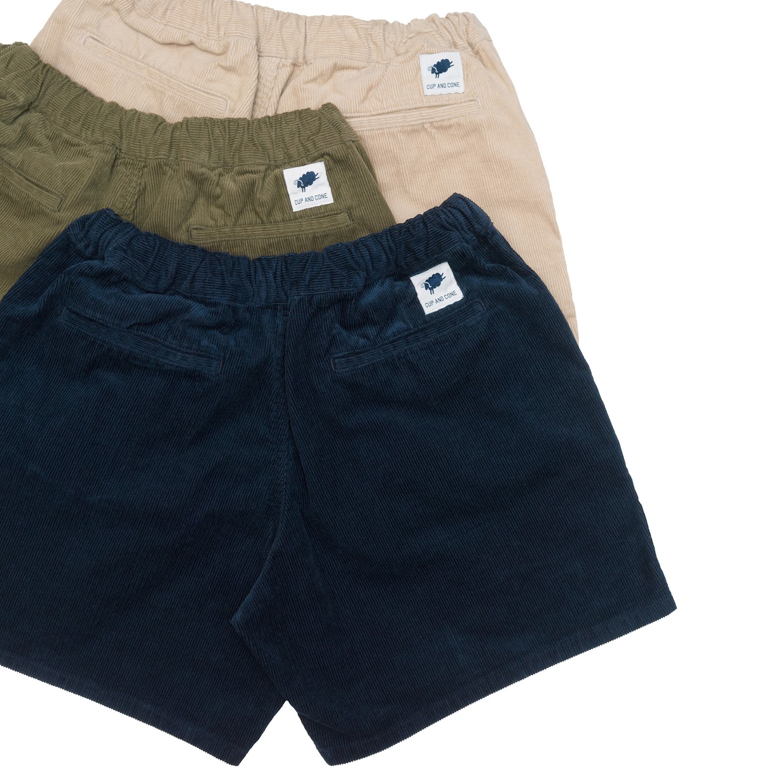 CUP AND CONE: Corduroy Baggy Shorts, Hands Tee & 8YRS Tee
