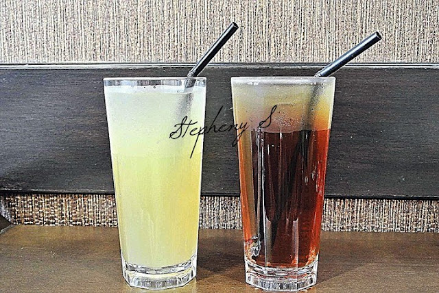 ginger tea and lemon tea with ice