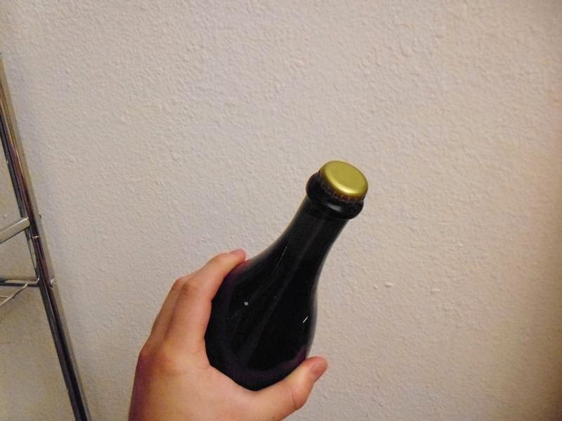 Capping a sparkling wine bottle