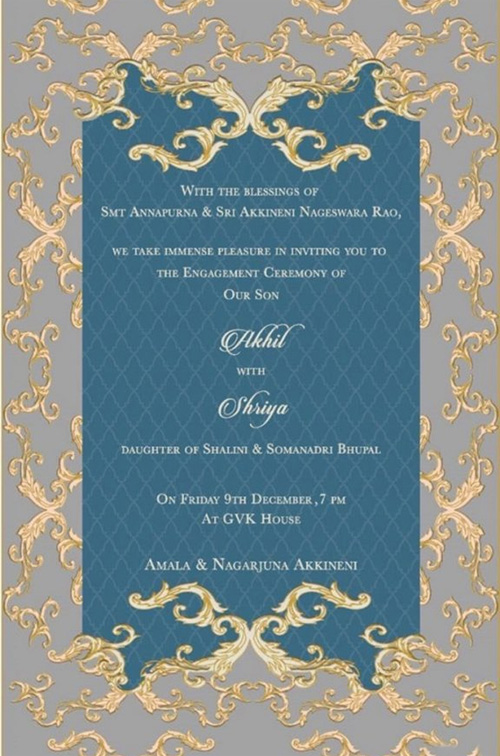 Akhil's Engagement Invite Akhil's Engagement Invite