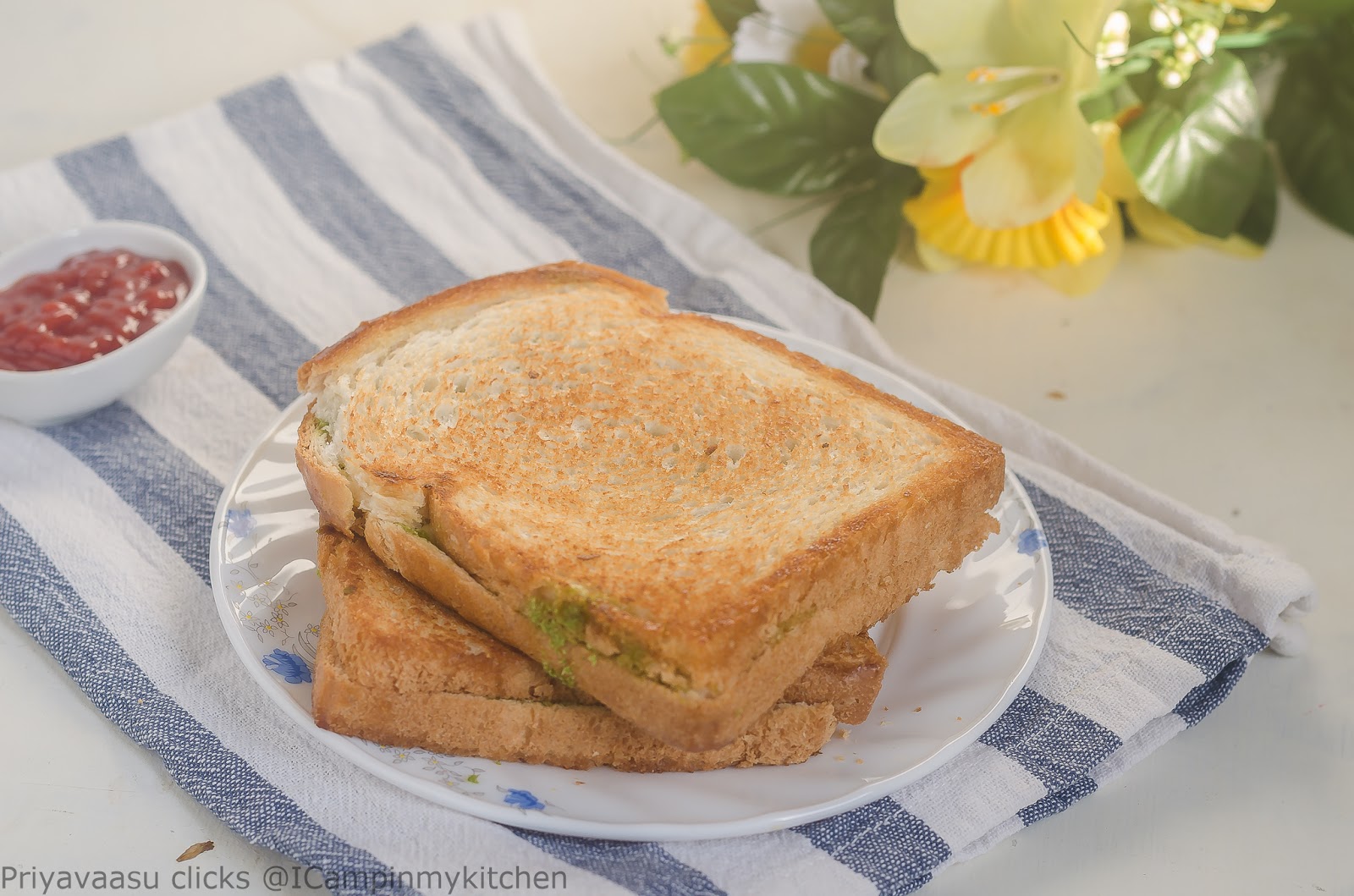 Chutney & Cheese Sandwich/Green Sandwich I Camp in my Kitchen