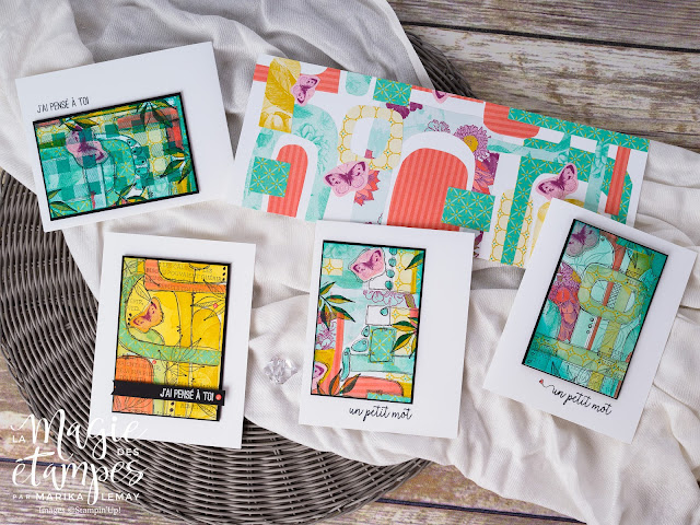 Cartes créées avec du papier design maison Stampin' Up!