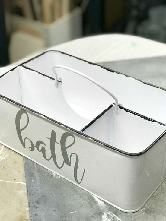 Creating Enamelware Bathroom Storage