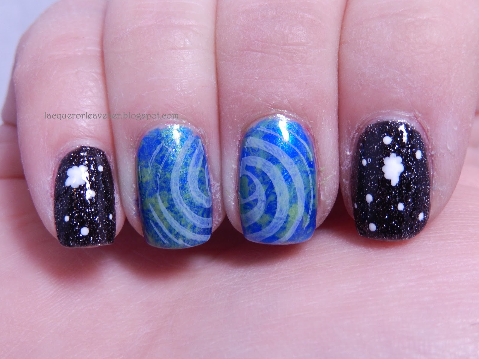 Lacquer or Leave Her!: NOTD & Tutorial: Earth Day Nails