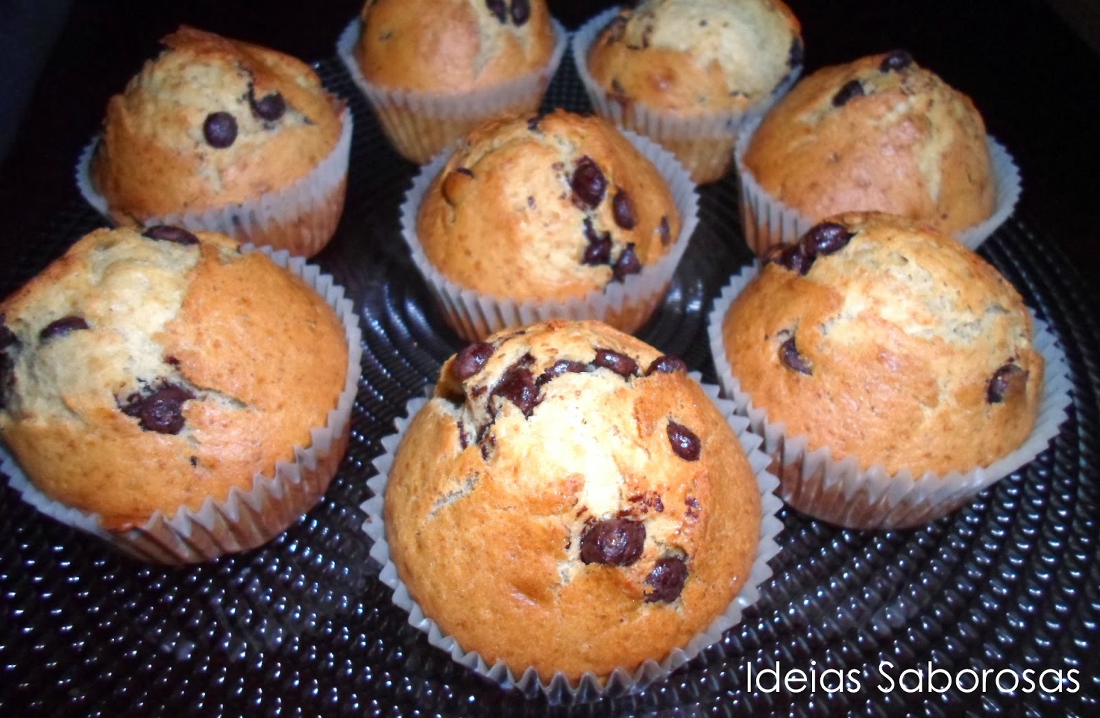 Ideias Saborosas Muffins de Banana com Pepitas de Chocolate